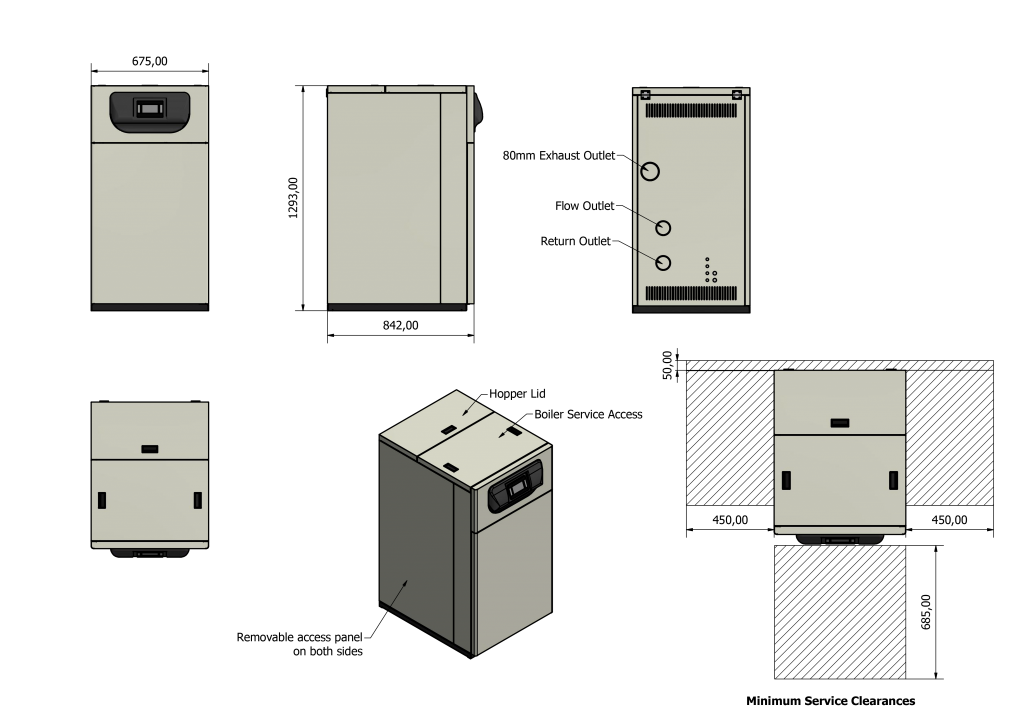 Wood pellet boiler specifications