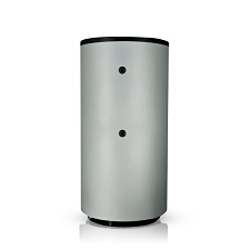 Large buffer tank installed in a heating system, used to store thermal energy for distribution