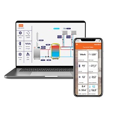 iGen controller managing the efficient operation of a renewable biomass heating system