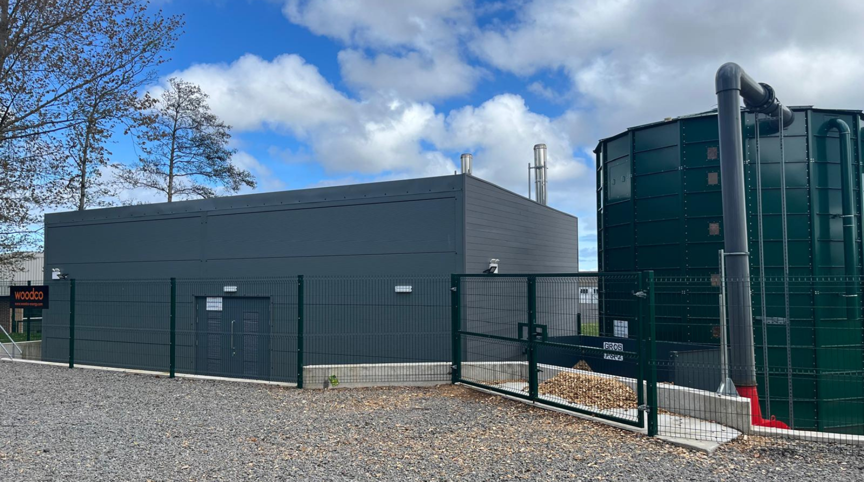 biomass boiler system with fuel store at a school in Ireland