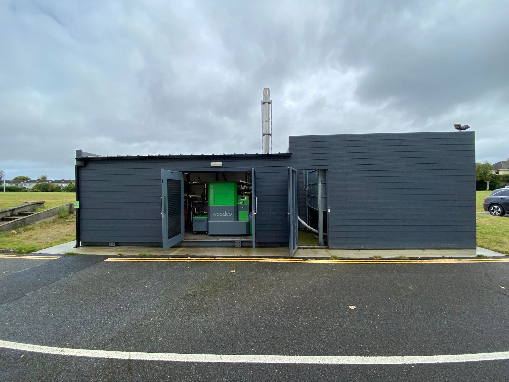 a biomass boiler system at Maryfield College in Dublin